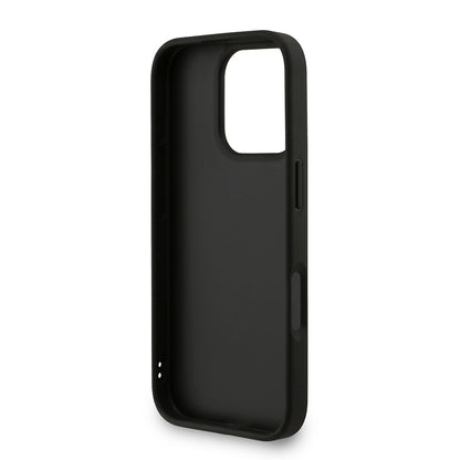 iPhone 16 Pro Max Kılıf Guess Orijinal Lisanslı PU Deri Bilek Askı İpli Metal Büyük 4G ve Yazı Logolu Kılıf