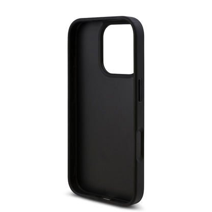 iPhone 16 Pro Max Kılıf Guess Orijinal Lisanslı Taşlı Arka Yüzey Üçgen Logolu Kılıf