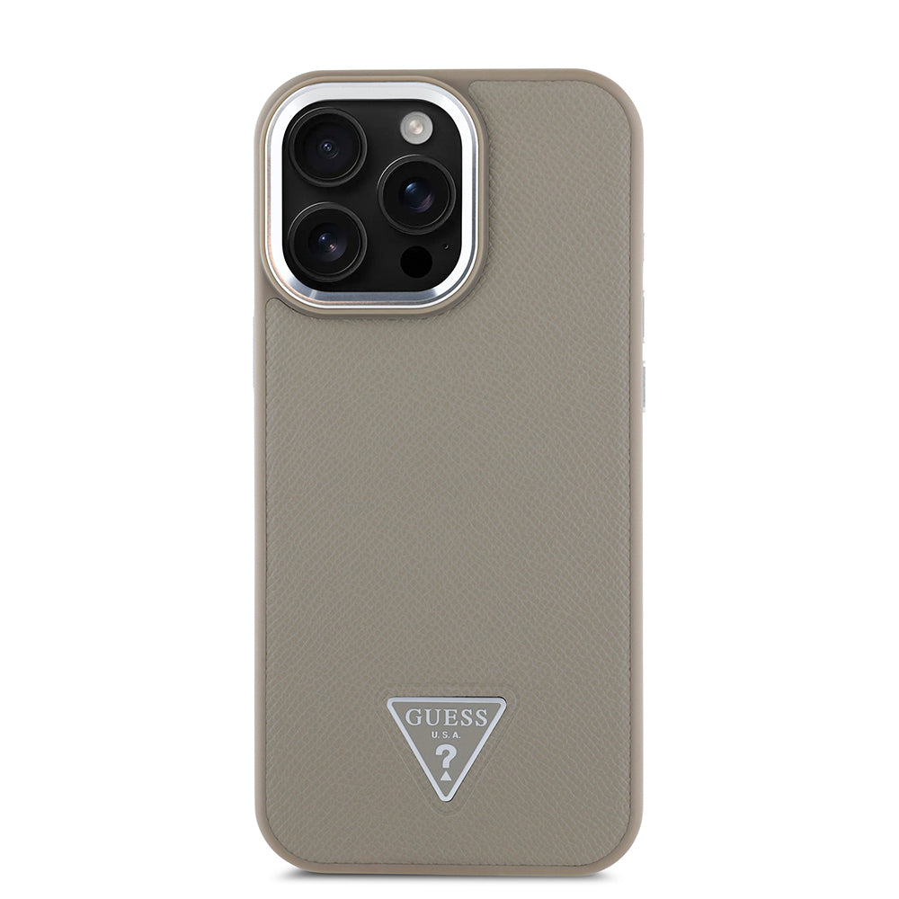 iPhone 16 Pro Max Kılıf Guess orijinal Lisanslı M-safe Şarj Özellikli Grained Triangle Kılıf