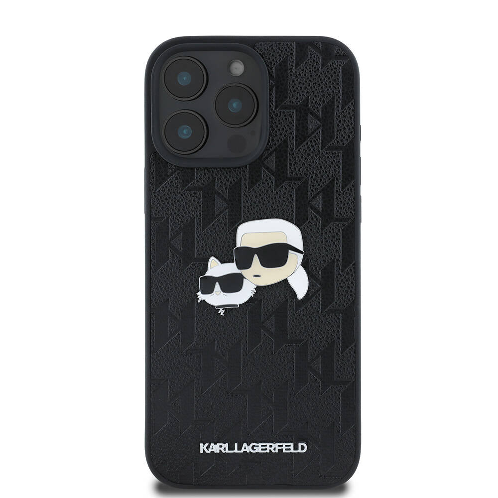 iPhone 16 Pro Max Kılıf Karl Lagerfeld orijinal Lisanslı K&C Heads Monogram Pin Kılıf