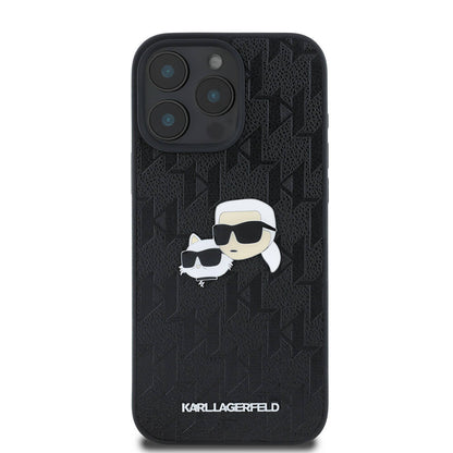 iPhone 16 Pro Max Kılıf Karl Lagerfeld orijinal Lisanslı K&C Heads Monogram Pin Kılıf