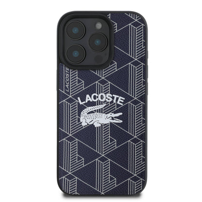 iPhone 16 Pro Max Kılıf Lacoste Orijinal Lisanslı M-safe Şarj Özellikli Mono Vintage Logo Kılıf