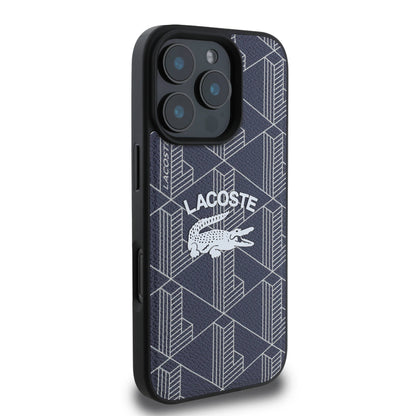 iPhone 16 Pro Max Kılıf Lacoste Orijinal Lisanslı M-safe Şarj Özellikli Mono Vintage Logo Kılıf