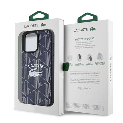 iPhone 16 Pro Max Kılıf Lacoste Orijinal Lisanslı M-safe Şarj Özellikli Mono Vintage Logo Kılıf