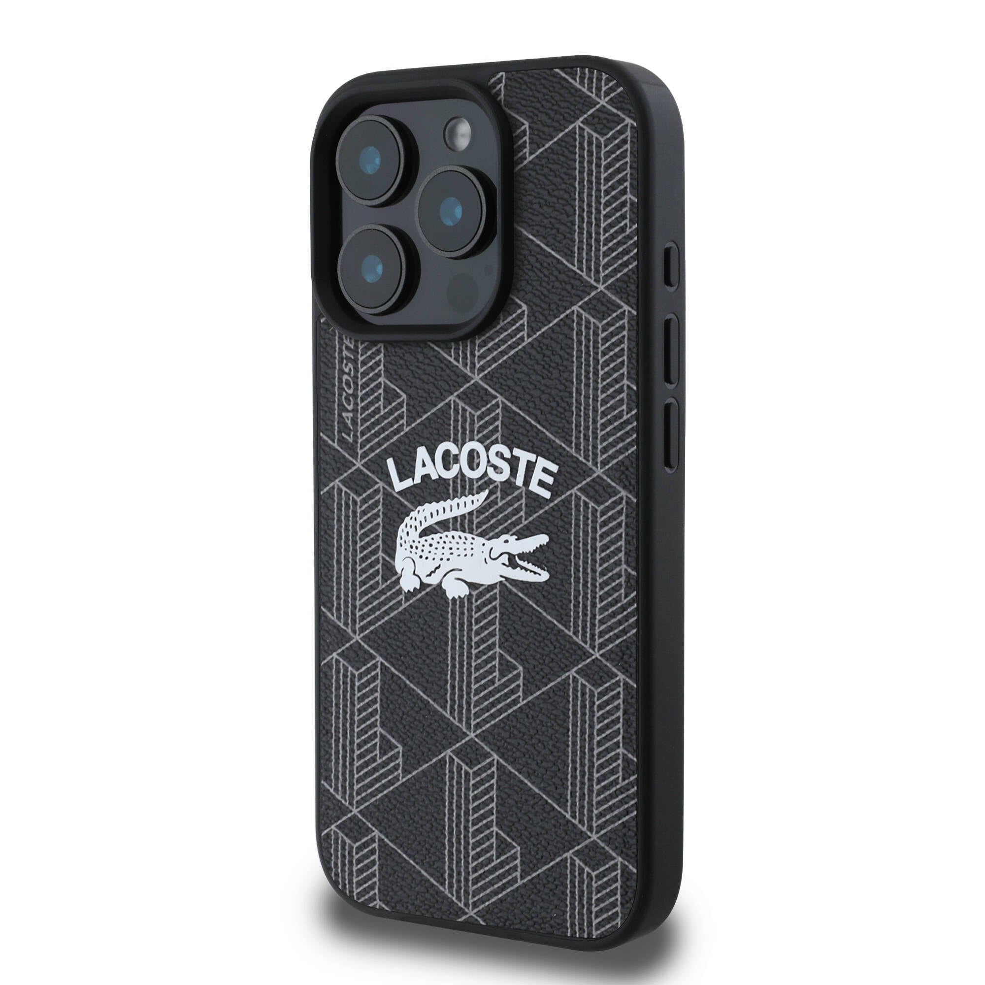 iPhone 16 Pro Max Kılıf Lacoste orijinal Lisanslı M-safe Şarj Özellikli Mono Vintage Logo Kılıf