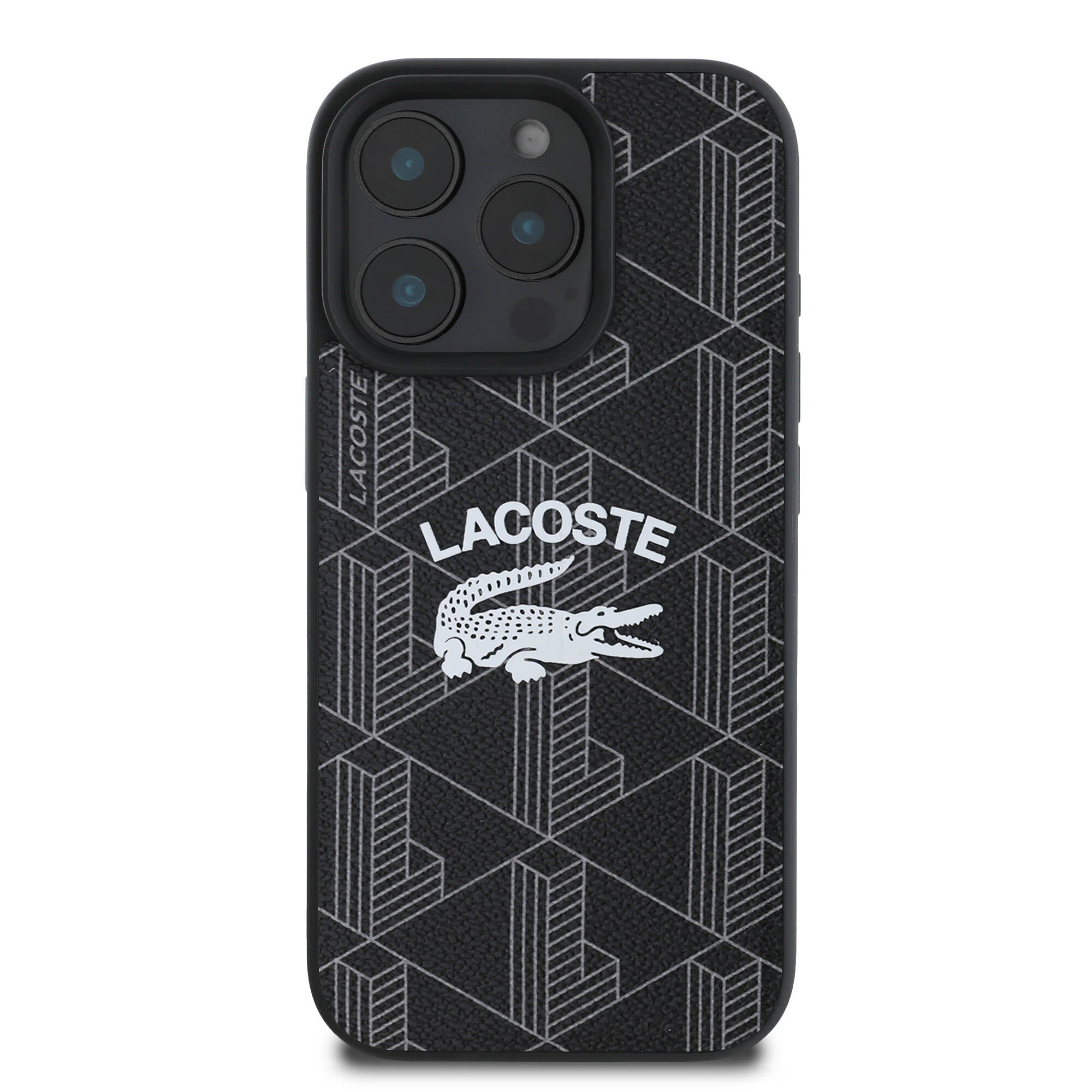 iPhone 16 Pro Max Kılıf Lacoste orijinal Lisanslı M-safe Şarj Özellikli Mono Vintage Logo Kılıf