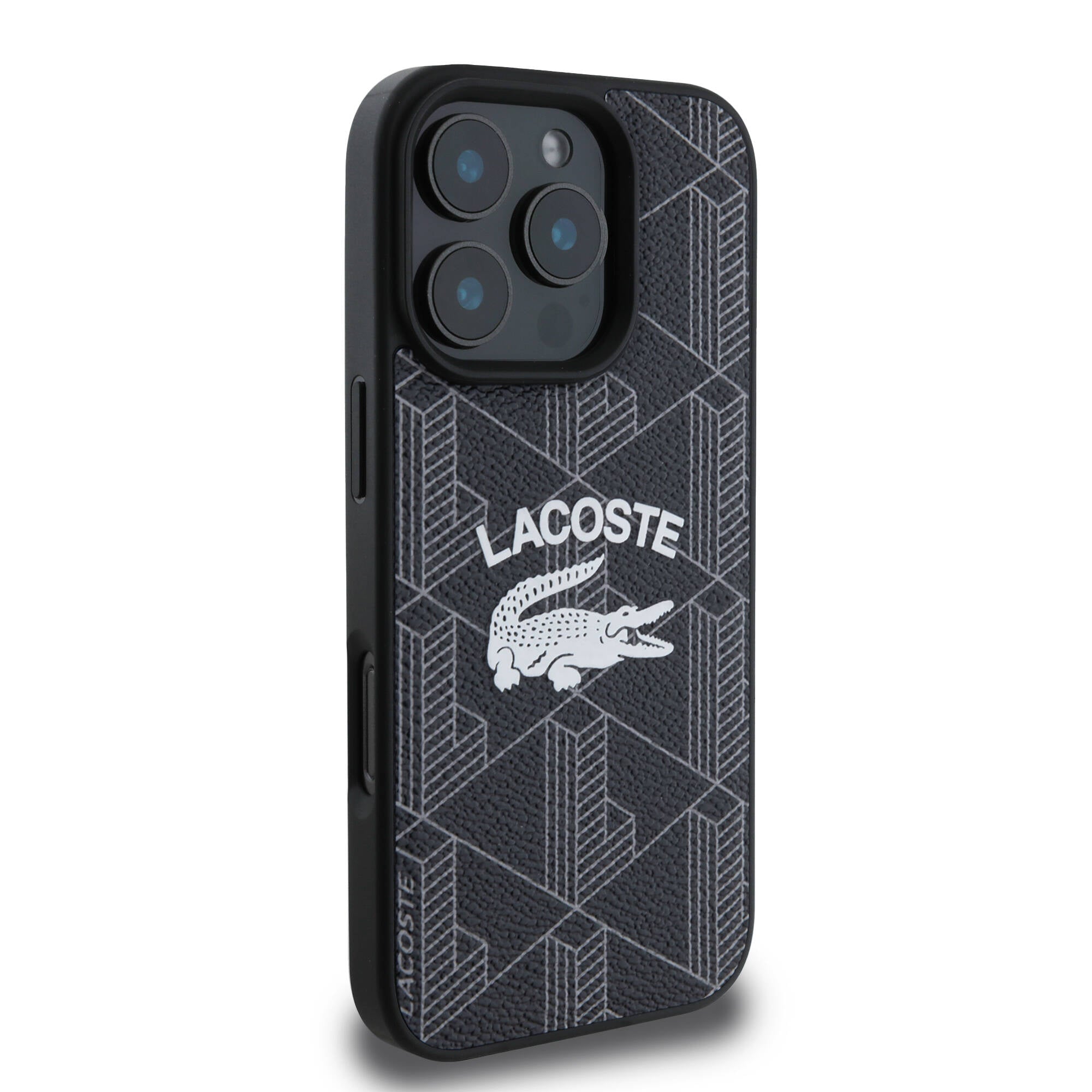 iPhone 16 Pro Max Kılıf Lacoste orijinal Lisanslı M-safe Şarj Özellikli Mono Vintage Logo Kılıf
