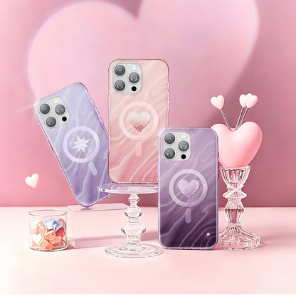 iPhone 16 Pro Max Kılıf M-Safe Şarj Özellikli Orijinal Swarovski Taşlı Zore Paris Rovix Sert PC Kılıf