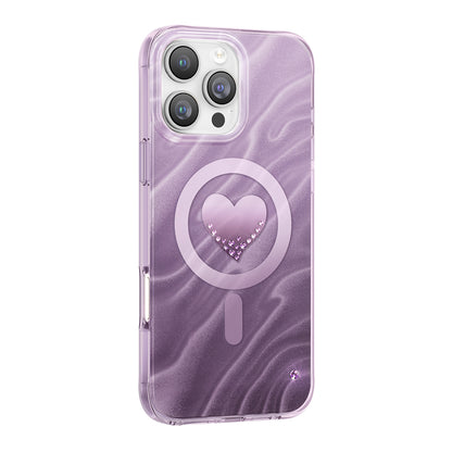 iPhone 16 Pro Max Kılıf M-Safe Şarj Özellikli Orijinal Swarovski Taşlı Zore Paris Rovix Sert PC Kılıf