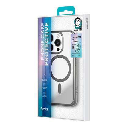 iPhone 16 Pro Max Kılıf M-safe Şarj Özellikli Airbagli Şeffaf Benks LucentPro Serisi Kılıf