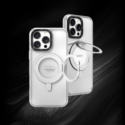 iPhone 16 Pro Max Kılıf M-safe Şarj Özellikli Standlı Aksiyon Butonlu Youngkit Pivot Serisi Kılıf