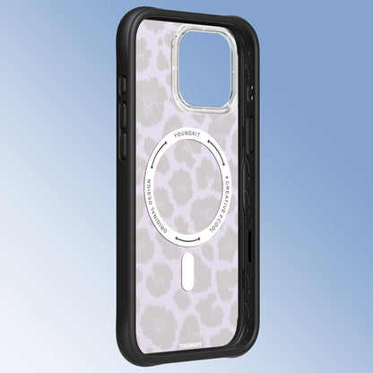 iPhone 16 Pro Max Kılıf M-safe Şarj Özellikli Youngkit Leopard Serisi Kılıf