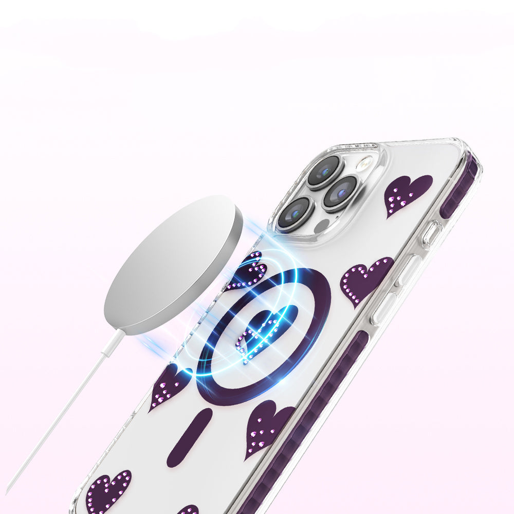 iPhone 16 Pro Max Kılıf M-Safe Şarj Özellikli Zore Paris Elvo Sert PC Kılıf