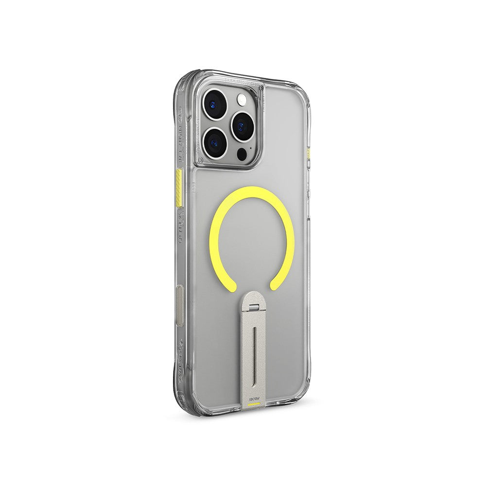iPhone 16 Pro Max Kılıf M-safe Şarj Özellikli 360 Derece Dönebilen Standlı Skinarma Helix Kılıf