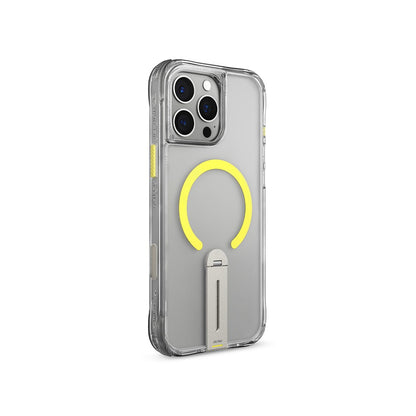 iPhone 16 Pro Max Kılıf M-safe Şarj Özellikli 360 Derece Dönebilen Standlı Skinarma Helix Kılıf