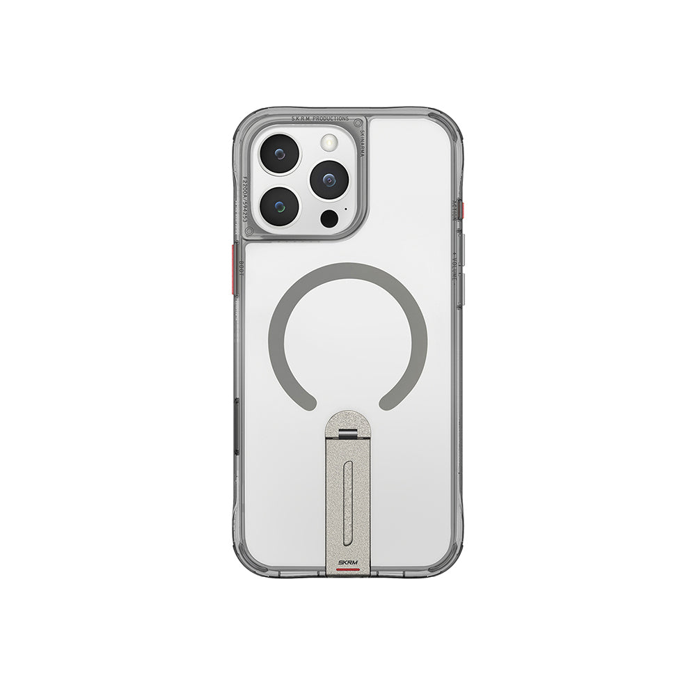 iPhone 16 Pro Max Kılıf M-safe Şarj Özellikli 360 Derece Dönebilen Standlı Skinarma Helix Kılıf