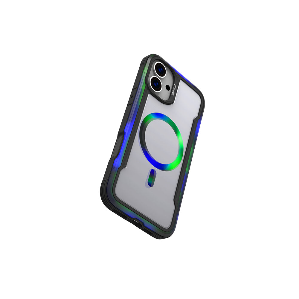 iPhone 16 Pro Max Kılıf M-safe Şarj Özellikli Airbagli Raptic Shield 2.0 Serisi Şeffaf Arka Yüzey Kılıf