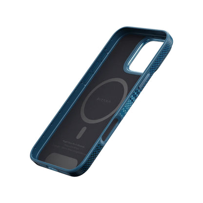 iPhone 16 Pro Max Kılıf M-safe Şarj Özellikli Aramid Fiber Pitaka Military-Grade Sunset-Moonrise Serisi Moonrise Kılıf