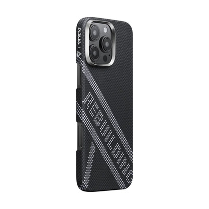 iPhone 16 Pro Max Kılıf M-safe Şarj Özellikli Aramid Fiber Re-TROS Tasarımlı Pitaka Tactile Woven Rebuilding Serisi Kılıf