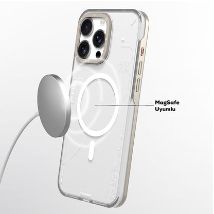 iPhone 16 Pro Max Kılıf M-safe Şarj Özellikli Çıkarılabilir Arka Yüzeyli Youngkit Mecha Kılıf