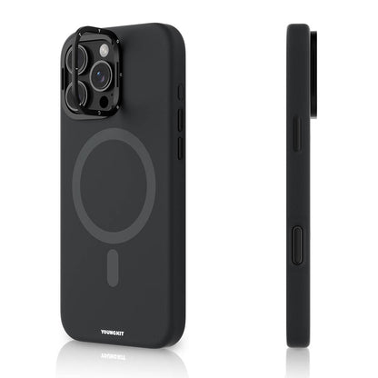 iPhone 16 Pro Max Kılıf M-safe Şarj Özellikli Kamera Standlı Youngkit Bitty Cream Kılıf