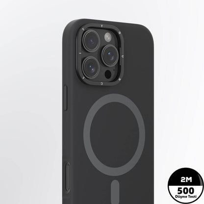 iPhone 16 Pro Max Kılıf M-safe Şarj Özellikli Kamera Standlı Youngkit Bitty Cream Kılıf