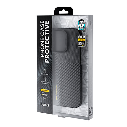 iPhone 16 Pro Max Kılıf Magsafe Şarj Özellikli Karbon Fiber Benks Yeni Seri Montage ArmorAir Kevlar Kılıf