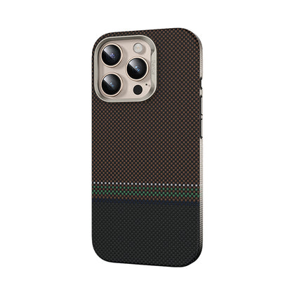 iPhone 16 Pro Max Kılıf M-safe Şarj Özellikli Karbon Fiber Tasarımlı Benks Prestige ArmorPro Kevlar Kılıf