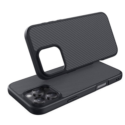 iPhone 16 Pro Max Kılıf M-safe Şarj Özellikli Karbon Fiber Tasarımlı Zore Elnino Kılıf