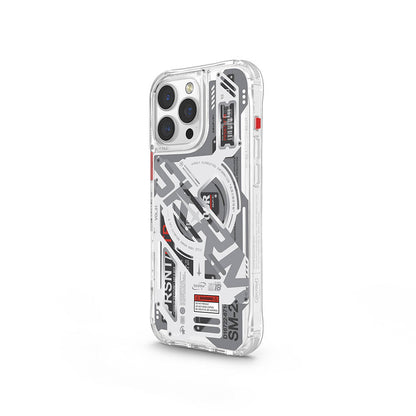 iPhone 16 Pro Max Kılıf M-safe Şarj Özellikli Katmanlı Makine Temalı SkinArma Ekho Kılıf