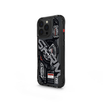 iPhone 16 Pro Max Kılıf M-safe Şarj Özellikli Katmanlı Makine Temalı SkinArma Ekho Kılıf