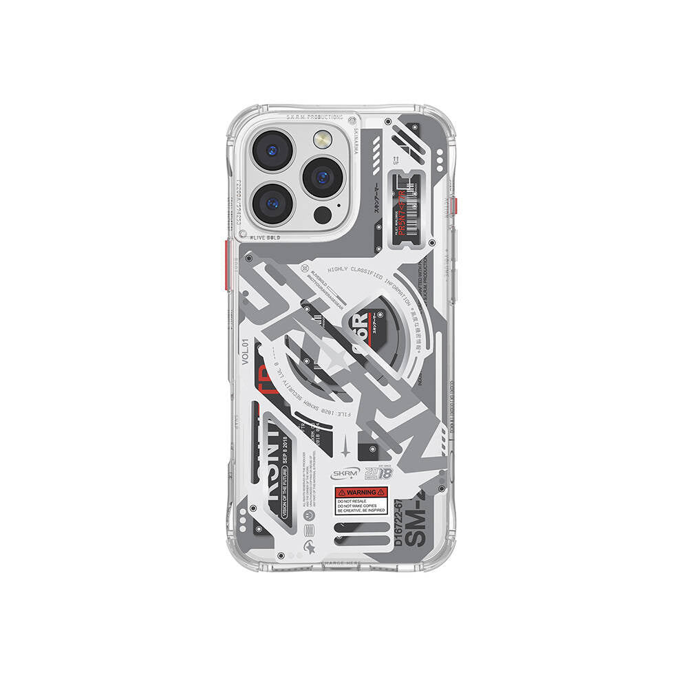 iPhone 16 Pro Max Kılıf M-safe Şarj Özellikli Katmanlı Makine Temalı SkinArma Ekho Kılıf