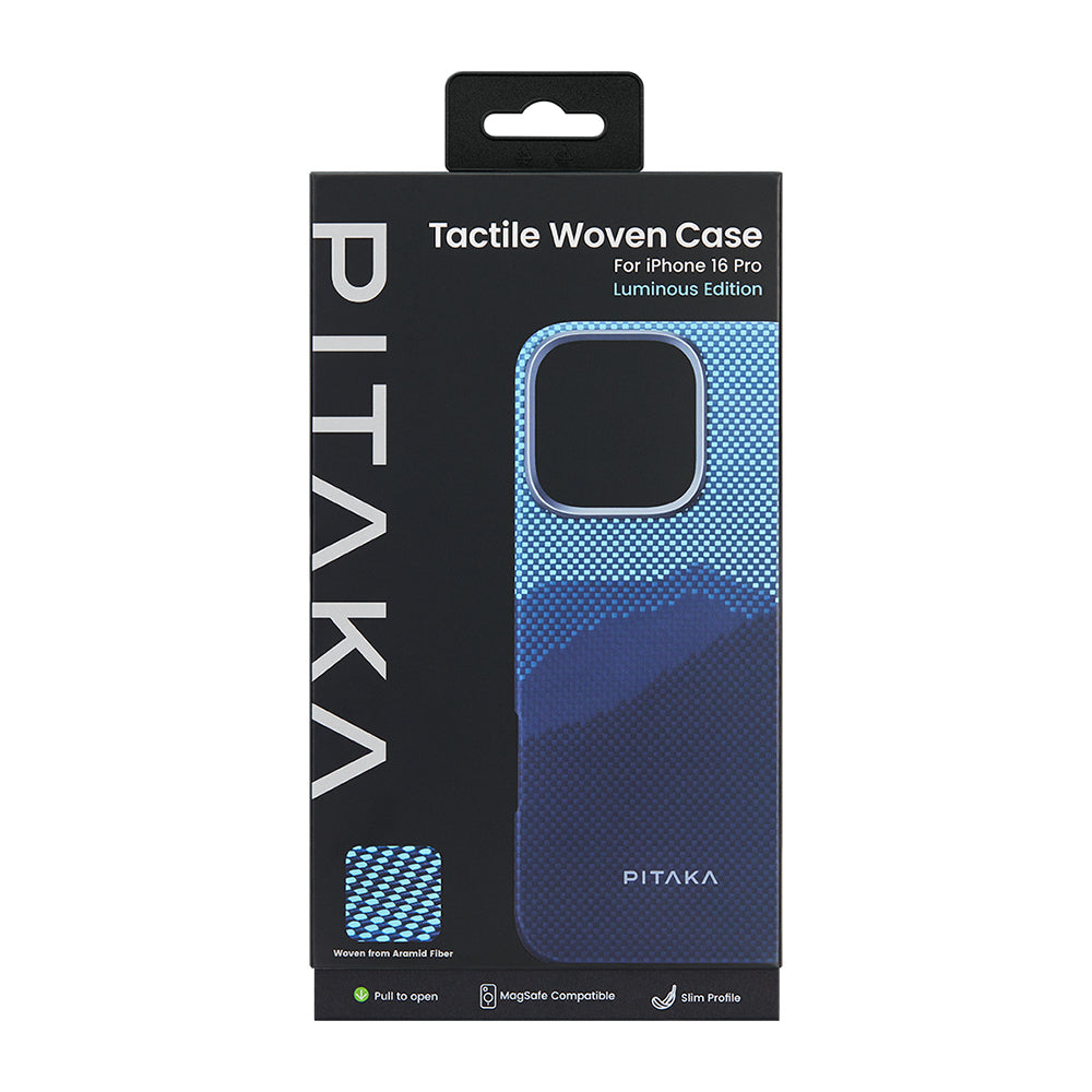 iPhone 16 Pro Max Kılıf M-safe Şarj Özellikli Lumintex Teknolojili Fosforlu Özellikli Aramid Fiber Pitaka Tactile Woven Starpeak Serisi Over The Horizon Kılıf