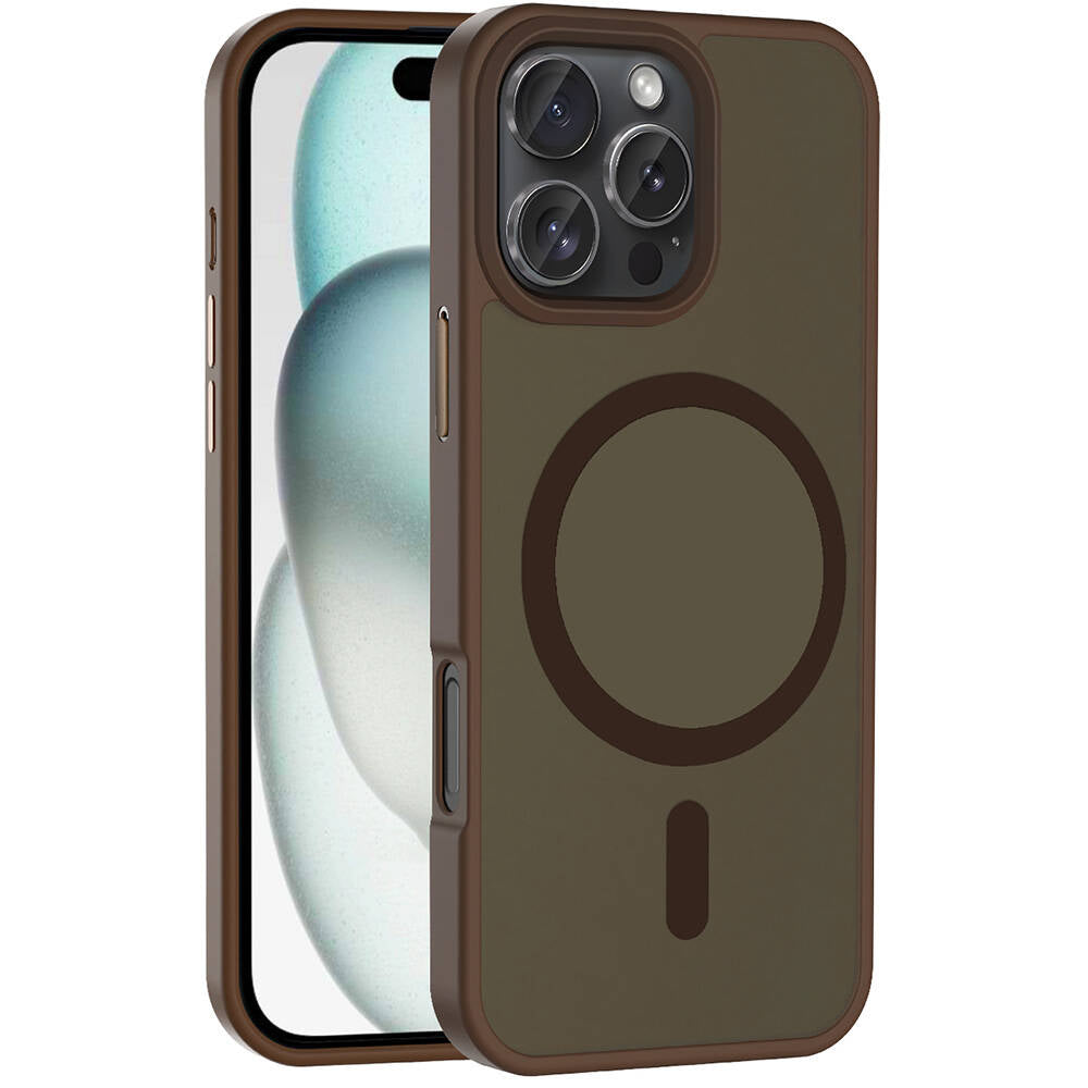 iPhone 16 Pro Max Kılıf M-safe Şarj Özellikli Mat Arka Yüzey Zore Sio Kılıf