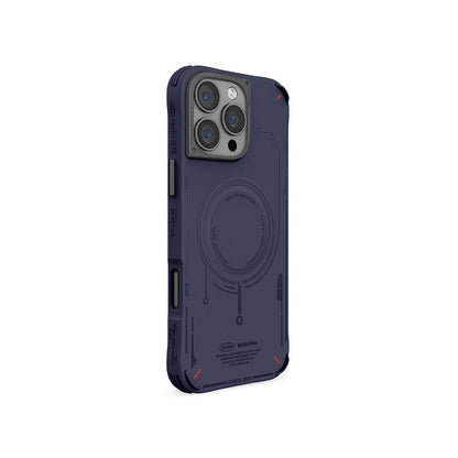 iPhone 16 Pro Max Kılıf M-safe Şarj Özellikli Metal Kamera Çerçeveli Skinarma Mecha Serisi Kılıf
