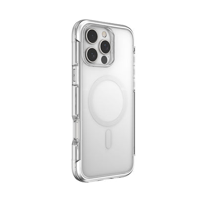 iPhone 16 Pro Max Kılıf M-safe Şarj Özellikli Raptic Air Serisi Airbag Tasarımlı Metal Köşelikli Şeffaf Kılıf