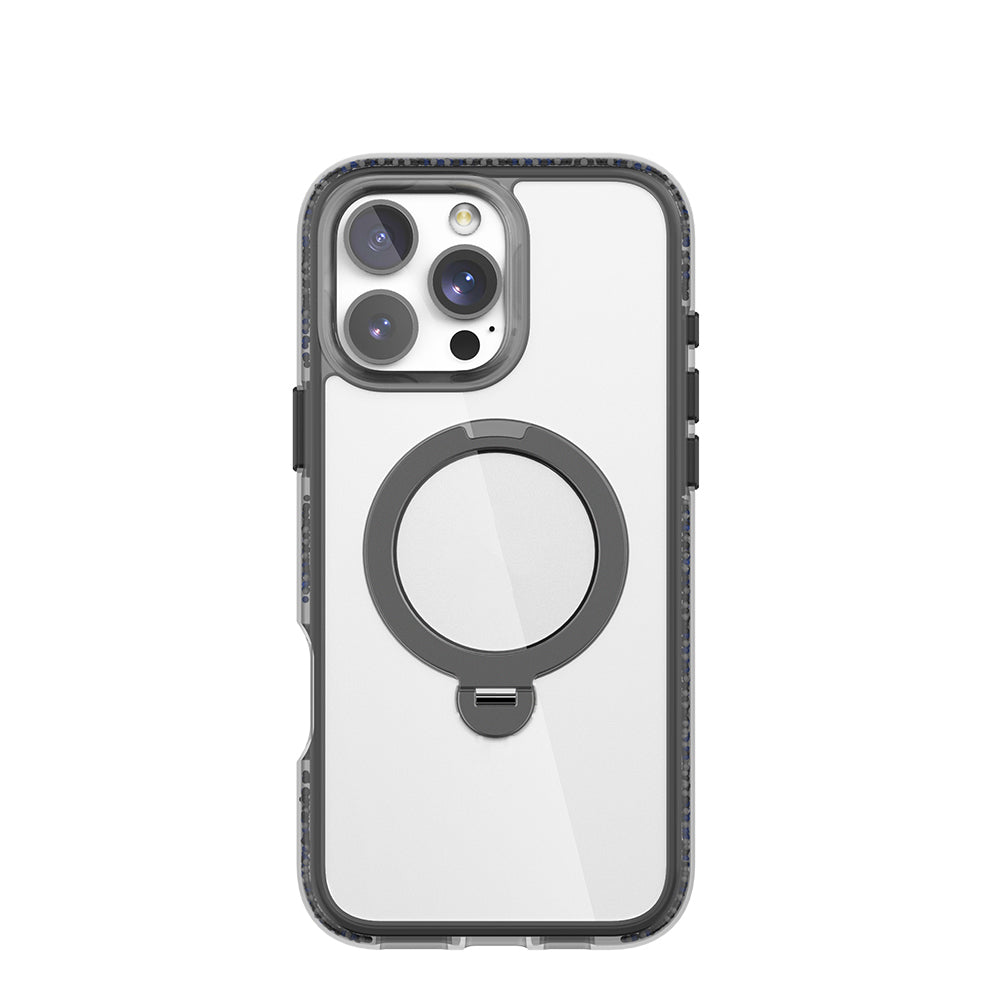 iPhone 16 Pro Max Kılıf M-safe Şarj Özellikli Raptic AirJoy Serisi Boncuk Tasarımlı 360 Derece Dönebilen Standlı Kılıf