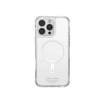 iPhone 16 Pro Max Kılıf M-safe Şarj Özellikli Şeffaf Airbag Tasarımlı Skinarma Saido Nightglow Kılıf
