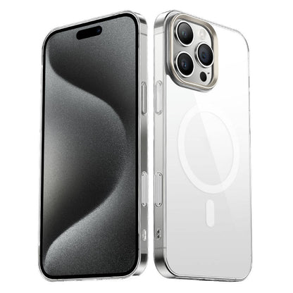 iPhone 16 Pro Max Kılıf M-safe Şarj Özellikli Şeffaf Cam Arka Yüzey Zore G-Glass Kılıf