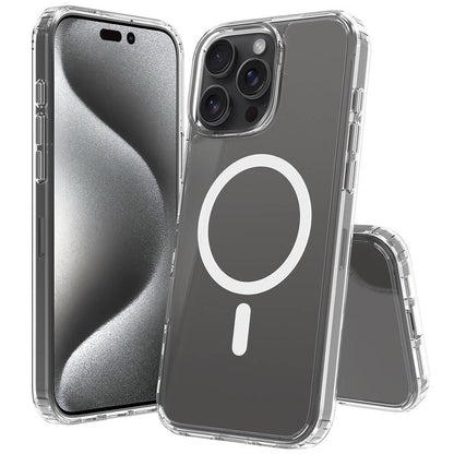 iPhone 16 Pro Max Kılıf M-safe Şarj Özellikli Şeffaf Sert PC Zore Embos Kılıf