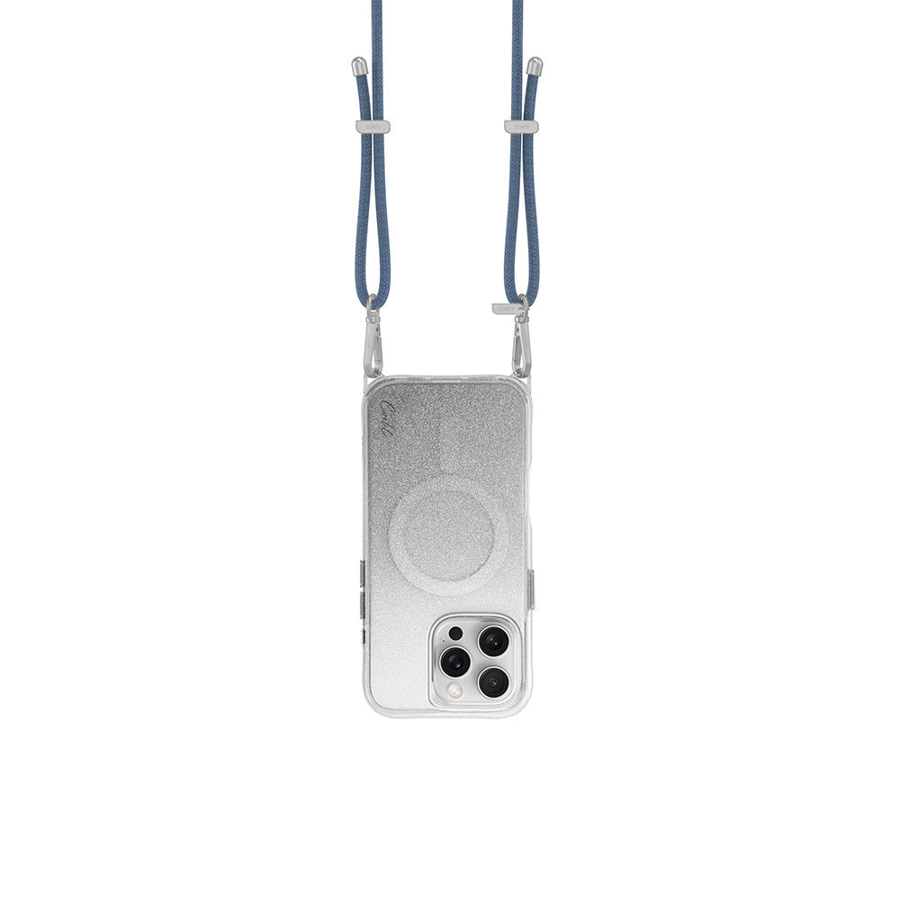 iPhone 16 Pro Max Kılıf M-safe Şarj Özellikli Simli Arka Yüzey Askı Aparatlı Coehl Lumino Kılıf