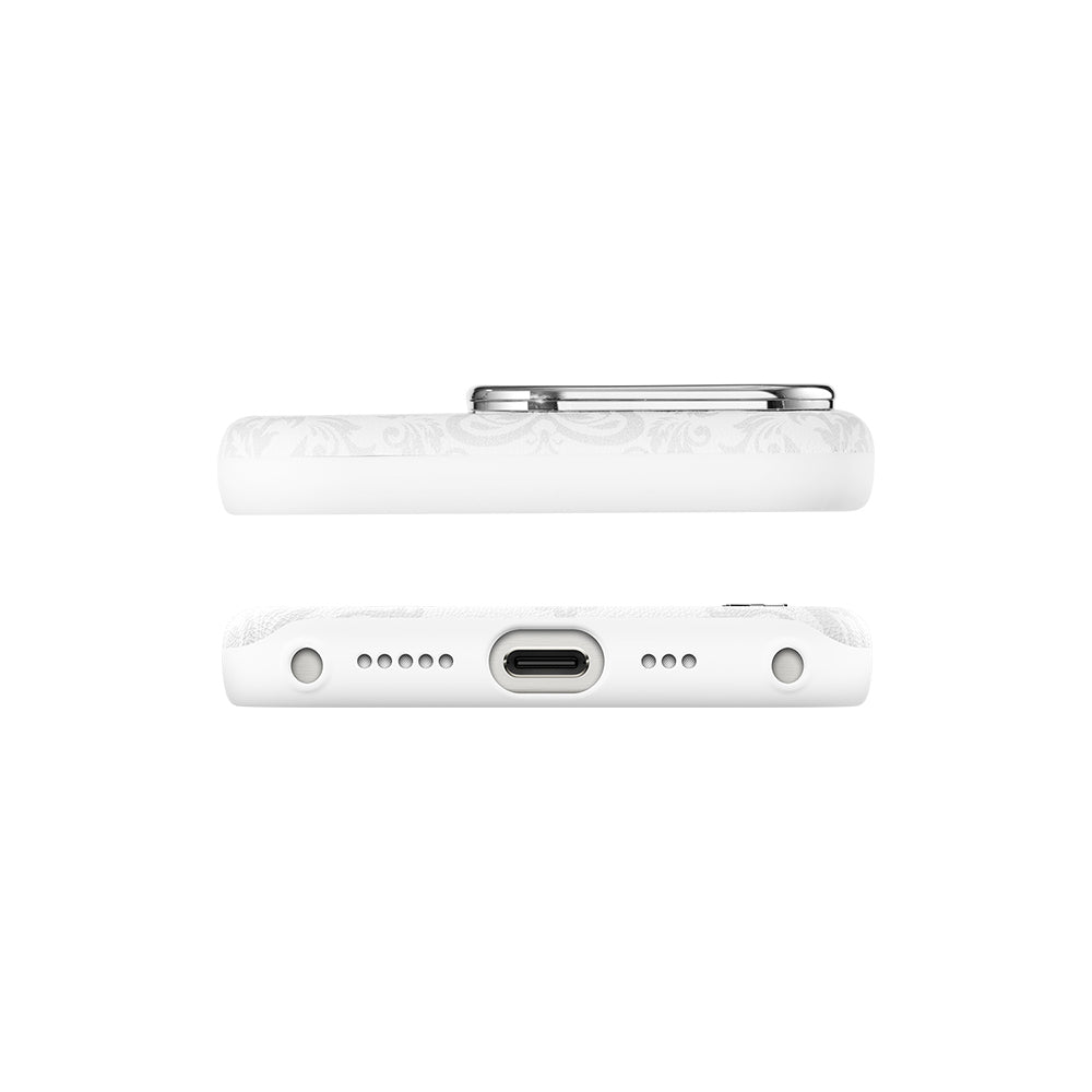 iPhone 16 Pro Max Kılıf M-safe Şarj Özellikli Suni Deri Tasarımlı Desenli Pynana Print Serisi Kılıf