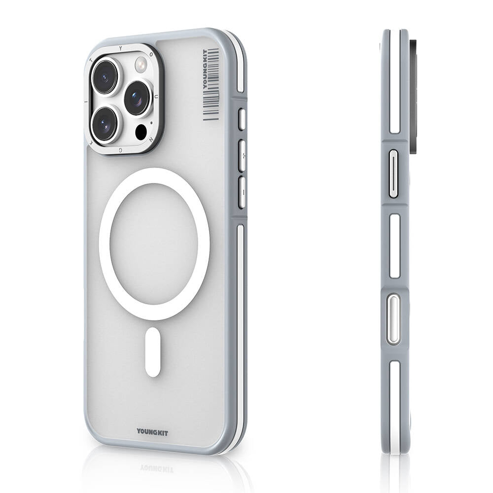 iPhone 16 Pro Max Kılıf M-safe Şarj Özellikli Youngkit Rock Sand Serisi Kılıf