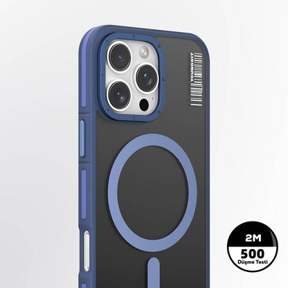 iPhone 16 Pro Max Kılıf M-safe Şarj Özellikli Youngkit Rock Sand Serisi Kılıf