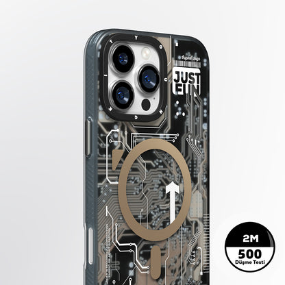 iPhone 16 Pro Max Kılıf M-safe Şarj Özellikli Youngkit Technology Serisi Kılıf