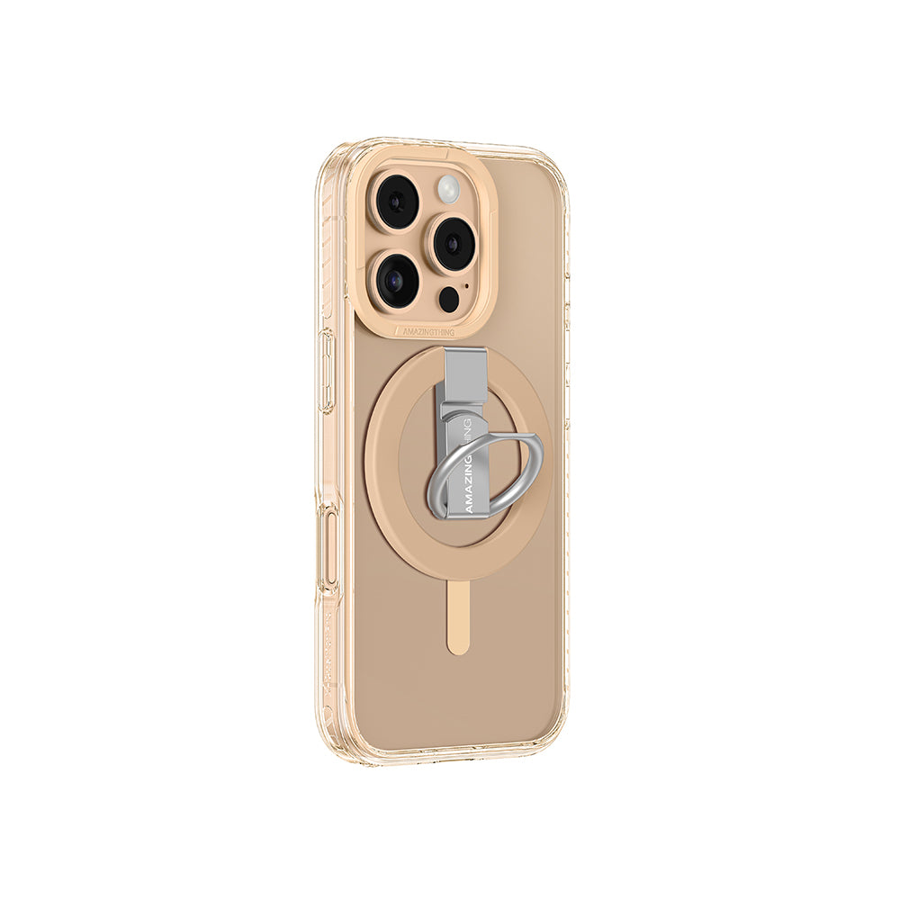 iPhone 16 Pro Max Kılıf M-safe Şarj Özellikli Yüzük Standlı Amazingthing Titan Pro Serisi Kılıf