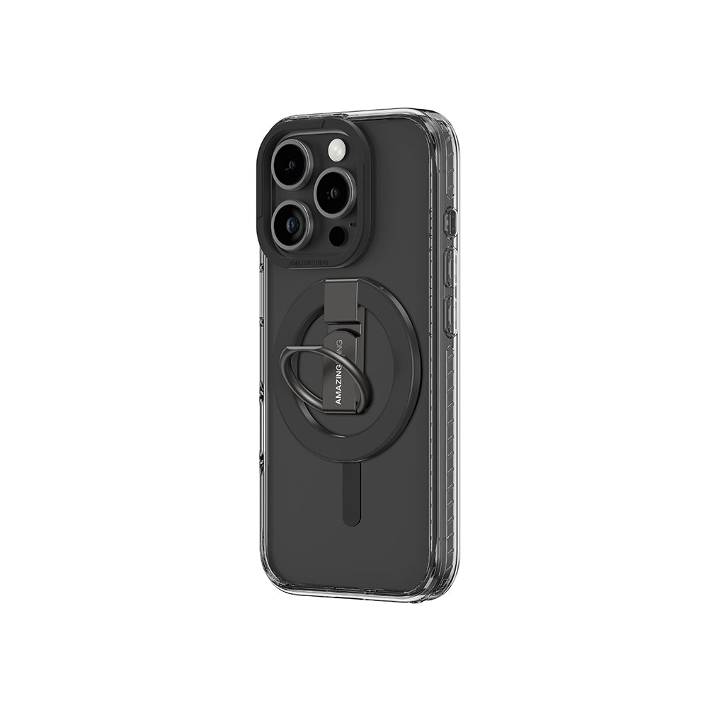 iPhone 16 Pro Max Kılıf M-safe Şarj Özellikli Yüzük Standlı Amazingthing Titan Pro Serisi Kılıf