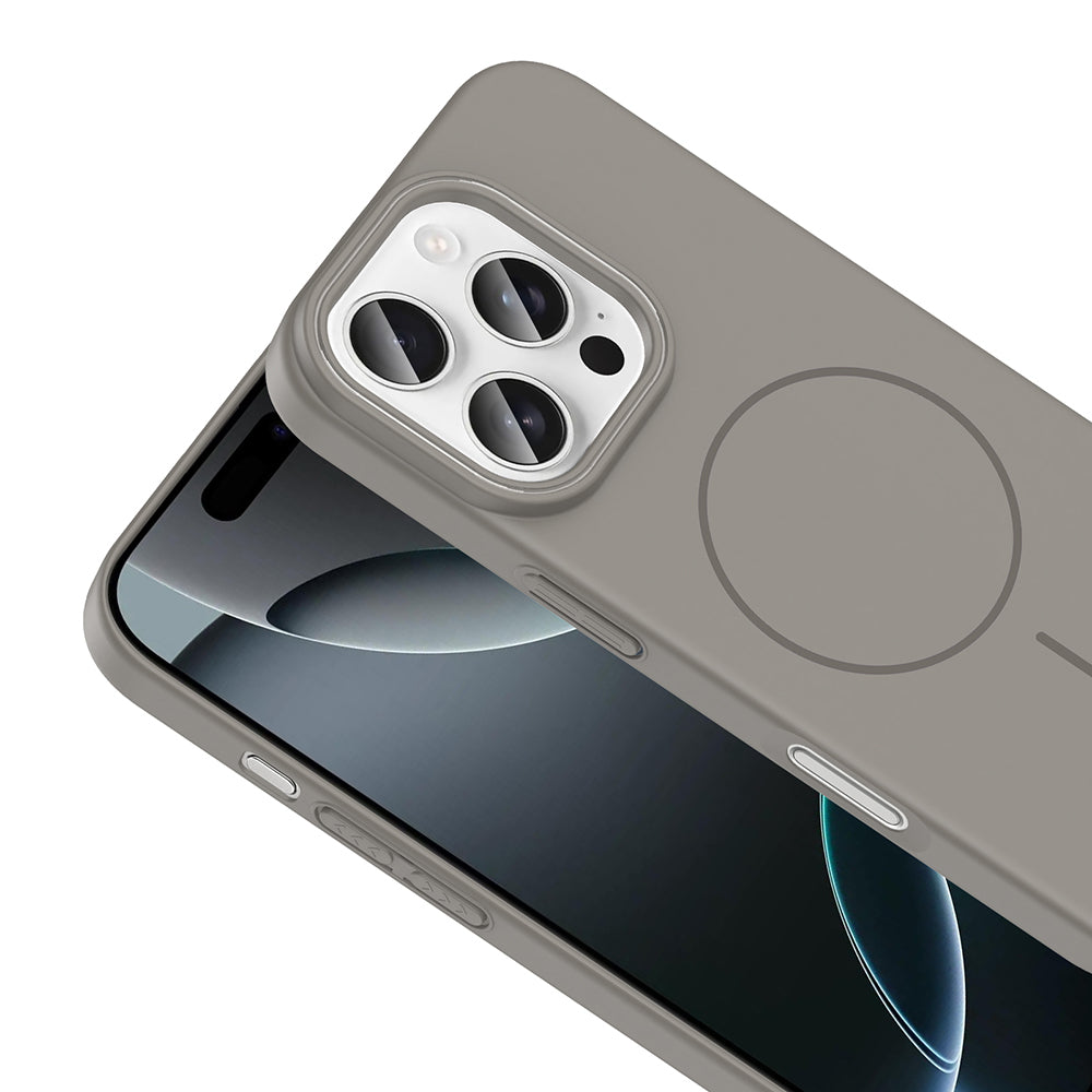 iPhone 16 Pro Max Kılıf M-safe Şarj Özellikli Zore Ruby Sert Kılıf