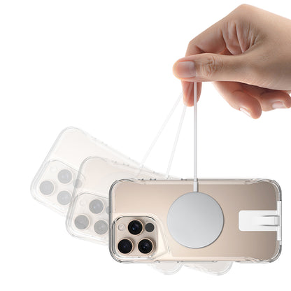 iPhone 16 Pro Max Kılıf M-safe Şarj Özellikli Zore T-Max Standlı Kılıf