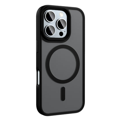 iPhone 16 Pro Max Kılıf Mat Arka Yüzey Wireless Şarj Özellikli Zore Flet M-safe Kılıf